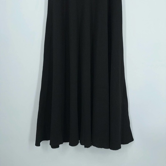 ZARA Fit & Flare Midi Dress Short Sleeve Rib Knit Maxi - Picture 6 of 12